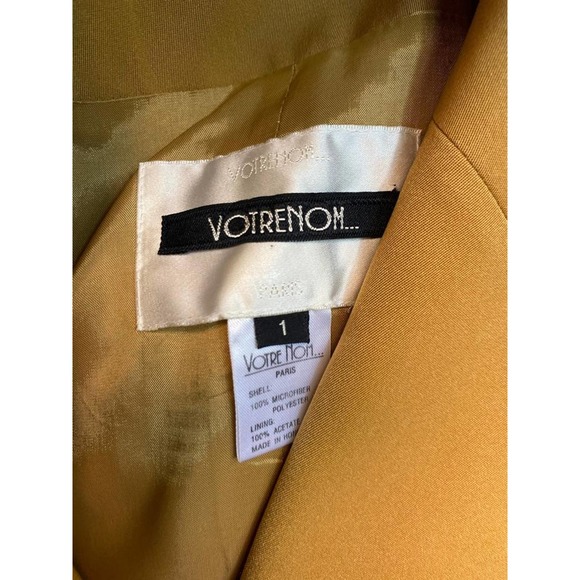 VOTRE NOM GOLDEN BROWN POLY PANT SUIT 1 - Picture 6 of 9